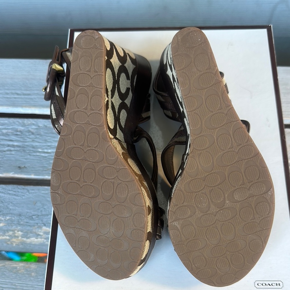 Coach Brown Wedge Shoes (NIB) - Picture 4 of 6